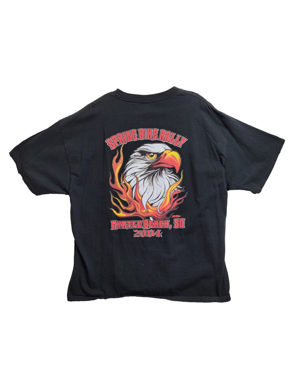 VTG Y2K Myrtle Beach Spring Bike Rally Shirt XL  2004 Eagle Biker